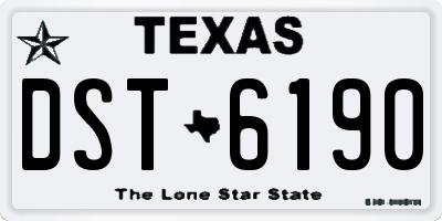 TX license plate DST6190