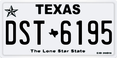 TX license plate DST6195