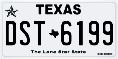 TX license plate DST6199