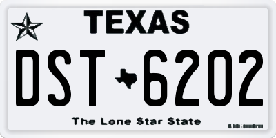TX license plate DST6202