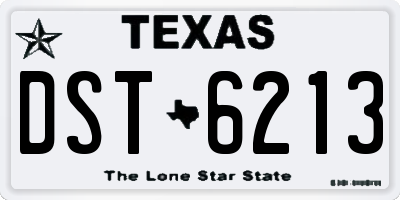 TX license plate DST6213