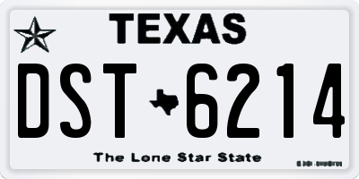 TX license plate DST6214