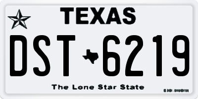 TX license plate DST6219