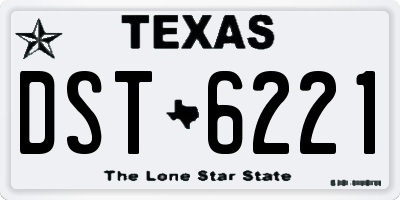 TX license plate DST6221