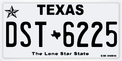 TX license plate DST6225