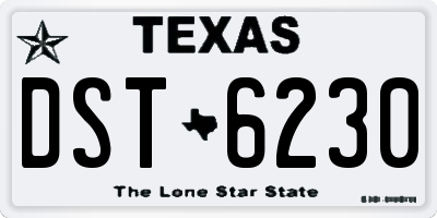 TX license plate DST6230