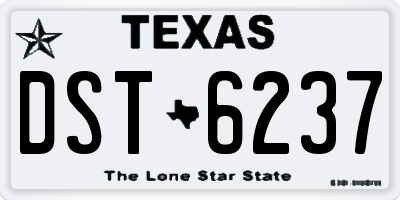 TX license plate DST6237