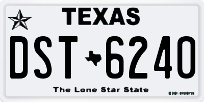 TX license plate DST6240