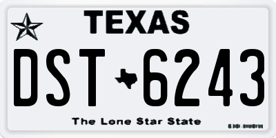 TX license plate DST6243