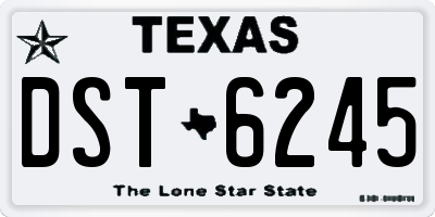 TX license plate DST6245