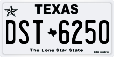 TX license plate DST6250