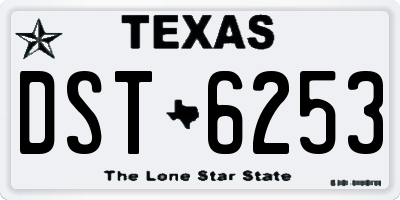 TX license plate DST6253