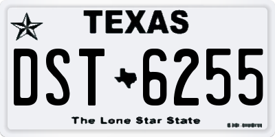 TX license plate DST6255