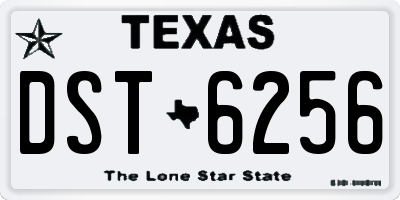 TX license plate DST6256
