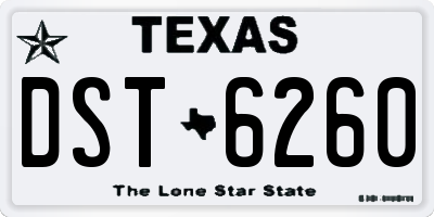 TX license plate DST6260