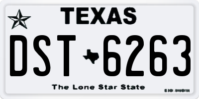TX license plate DST6263
