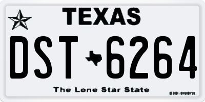 TX license plate DST6264