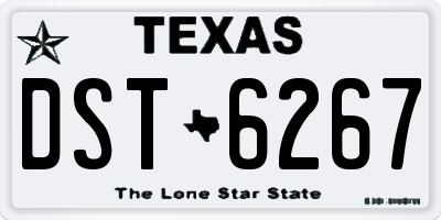 TX license plate DST6267