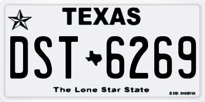 TX license plate DST6269