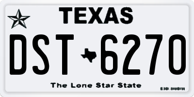 TX license plate DST6270