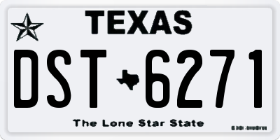 TX license plate DST6271