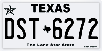 TX license plate DST6272