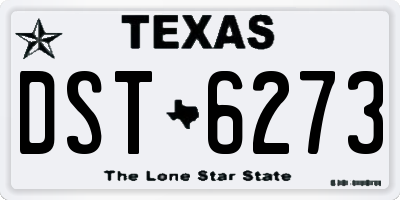 TX license plate DST6273