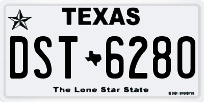 TX license plate DST6280