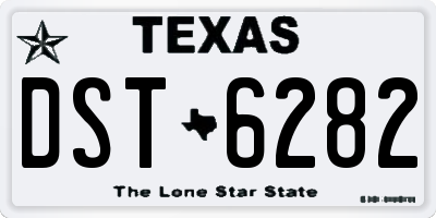 TX license plate DST6282