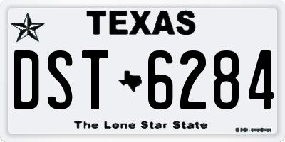 TX license plate DST6284