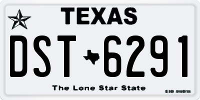 TX license plate DST6291