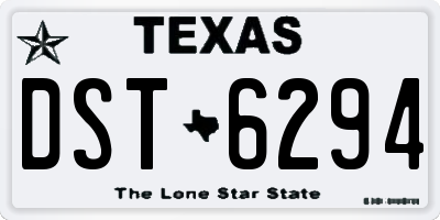 TX license plate DST6294