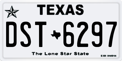 TX license plate DST6297