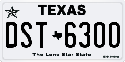 TX license plate DST6300