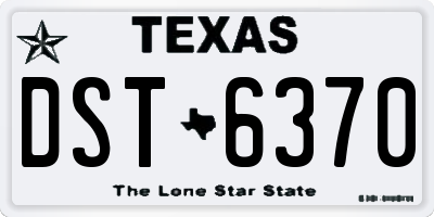TX license plate DST6370