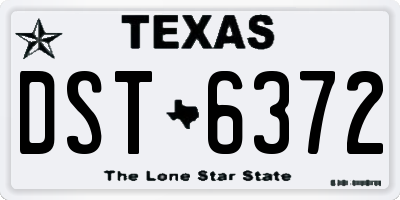 TX license plate DST6372