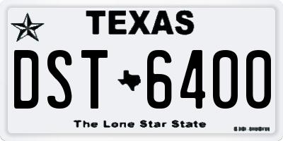 TX license plate DST6400