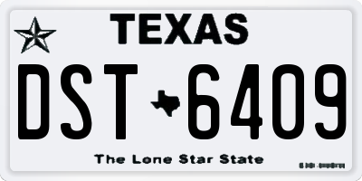 TX license plate DST6409