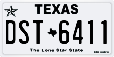 TX license plate DST6411