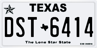 TX license plate DST6414