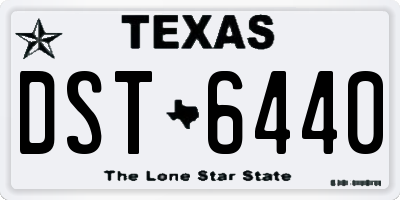 TX license plate DST6440