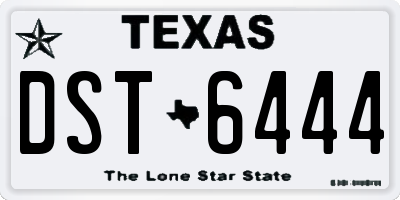 TX license plate DST6444