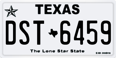 TX license plate DST6459
