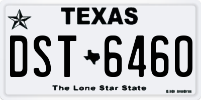 TX license plate DST6460