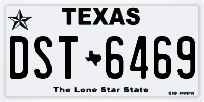 TX license plate DST6469