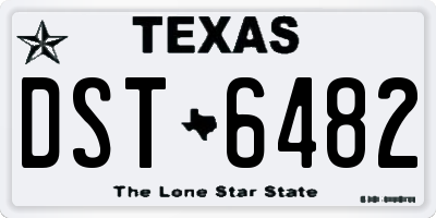 TX license plate DST6482