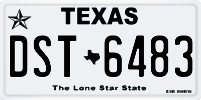 TX license plate DST6483