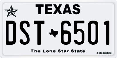 TX license plate DST6501