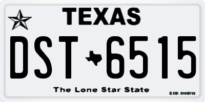 TX license plate DST6515