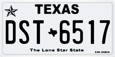 TX license plate DST6517